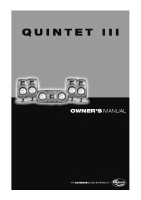 Klipsch Quintet-III - Owners Manual 